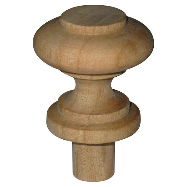 Holzknopf antik, alt, Holz Knopf, aus Kirschbaum gedrechselt, Ø 33mm